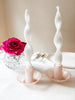 Glass candle holders & spiral candles- Peace Love Light Shop