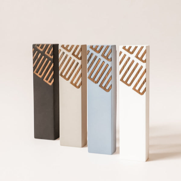 Concrete and Wood Mezuzah, Made In Israel- Peace Love Light Shop
