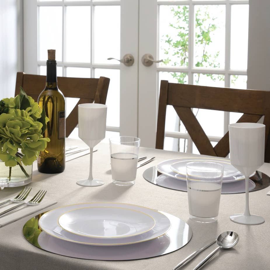 Premium Disposable Plates, Plastic- Peace Love Light Shop