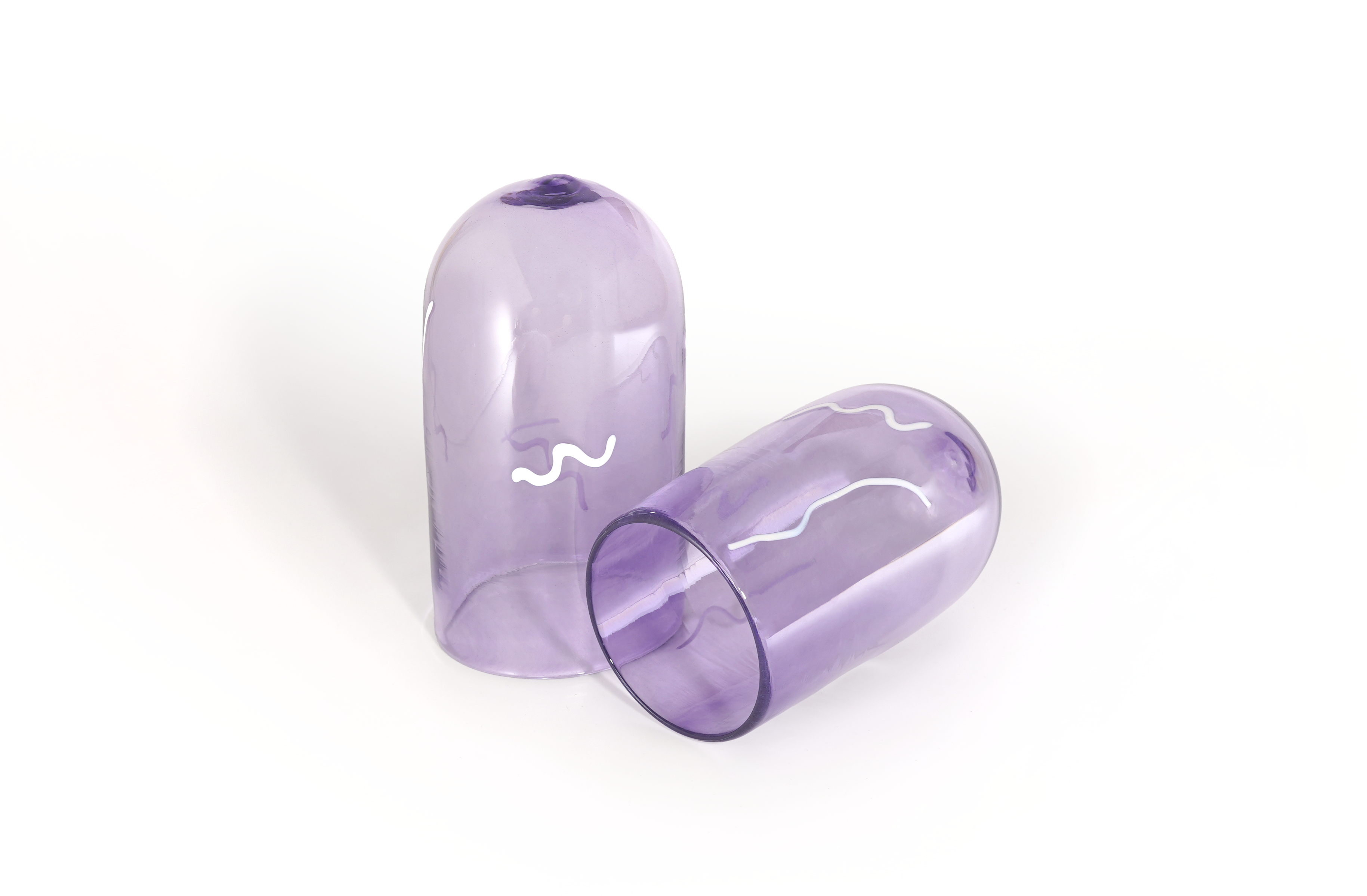 Wedding Smash Glass, Hand Blown- Swirl Design