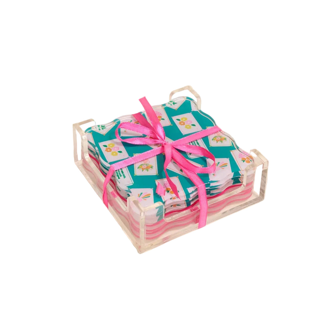 Mah Jong Coasters, Gift- Peace Love Light Shop