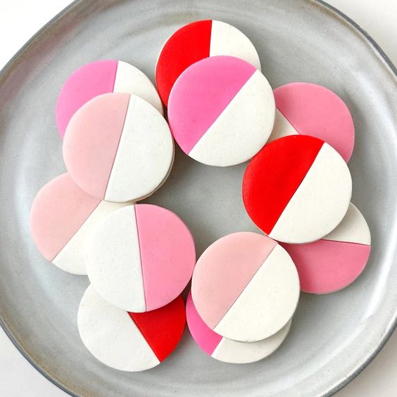 Valentines Pink&White Cookies, Valentines, Peace Love Light Shop
