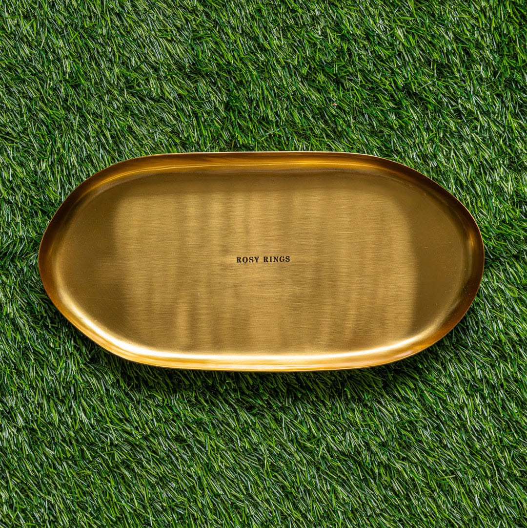 Gold Menorah, Candle Drip Tray - 2 Sizes Available
