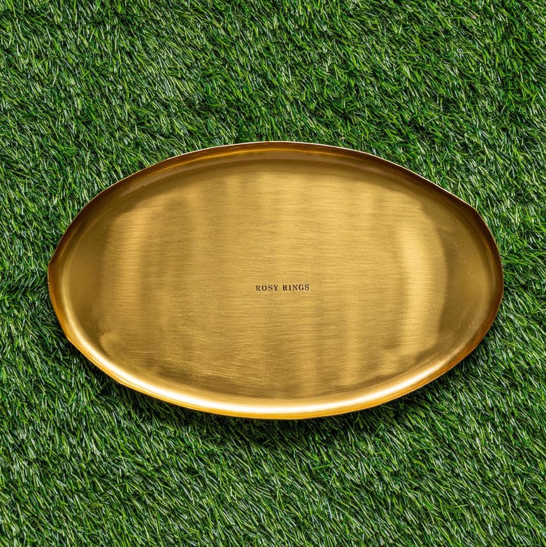 Gold Menorah, Candle Drip Tray - 2 Sizes Available