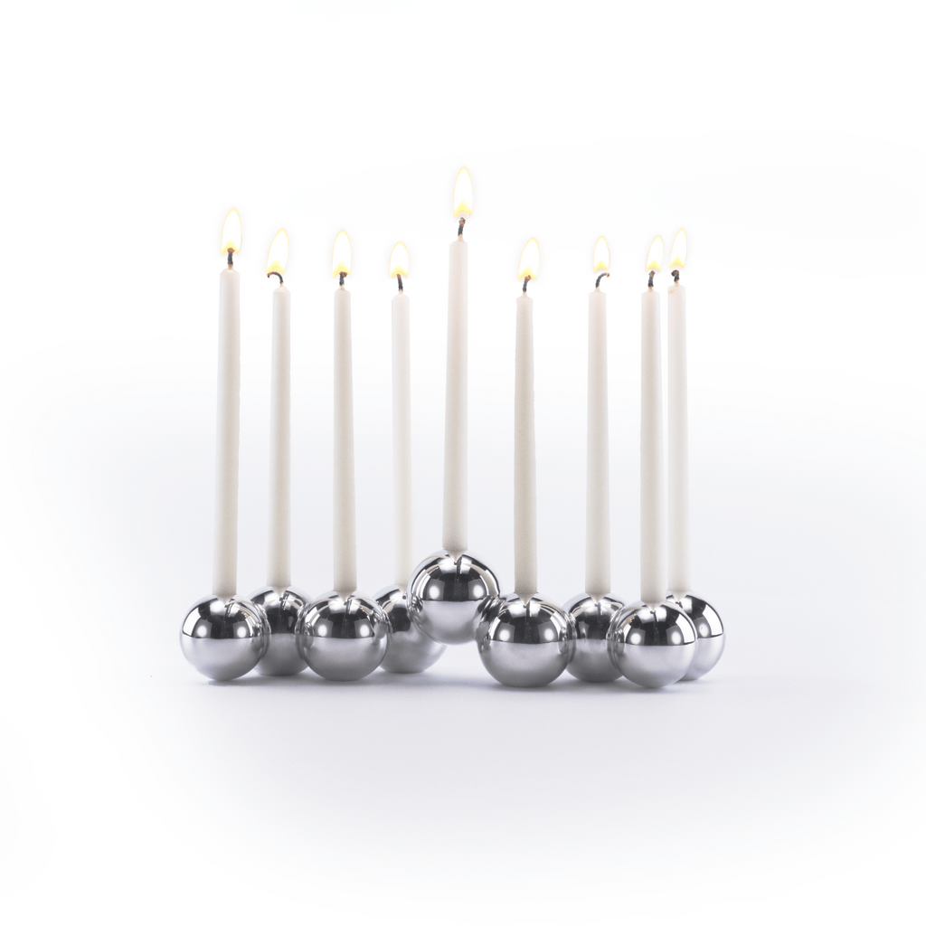 Modern Bubble Menorah - Aluminum, Peace Love Light Shop