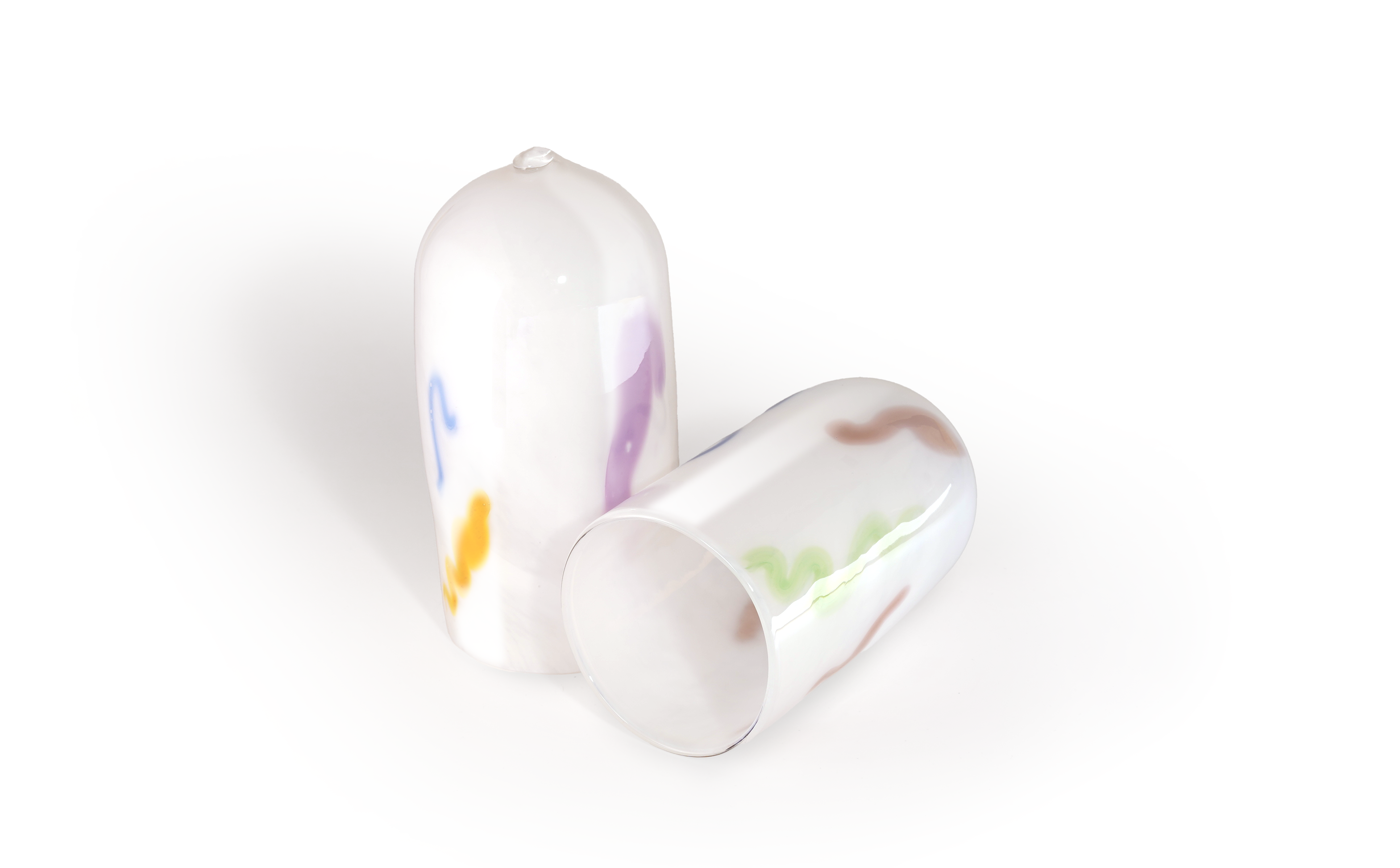 Wedding Smash Glass, Hand Blown- Swirl Design
