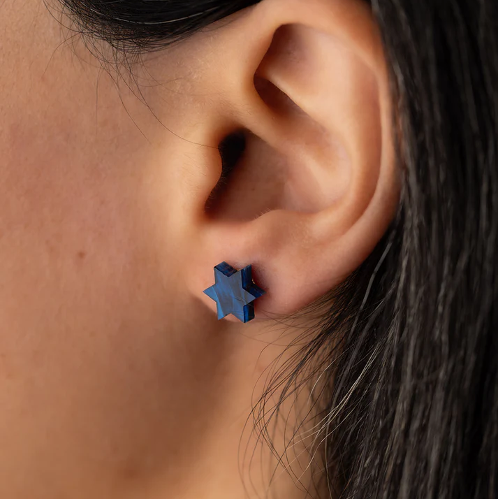 Ariel Tidhar mini magen, star of David earrings- Peace Love Light Shop