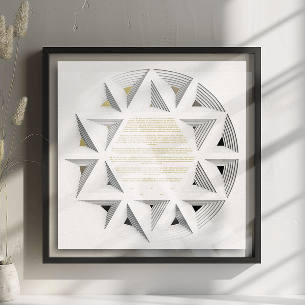 Modern Ketubah- Peace Love Light Shop