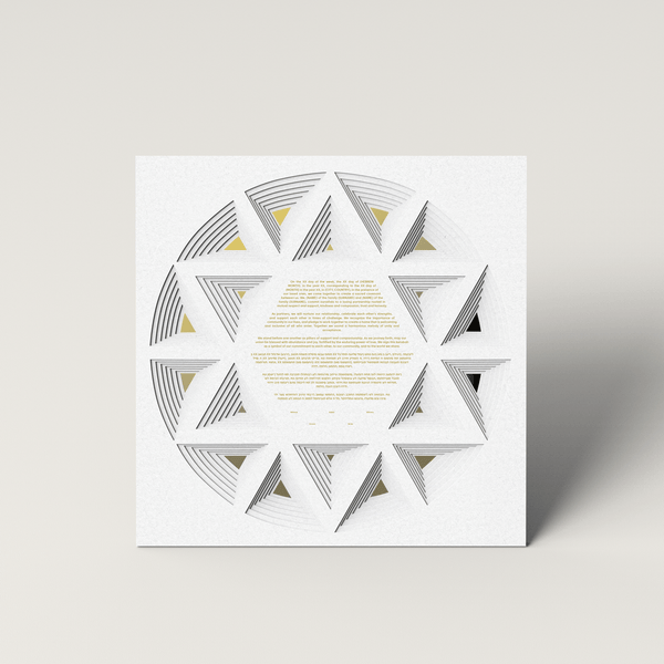Modern Ketubah- Peace Love Light Shop