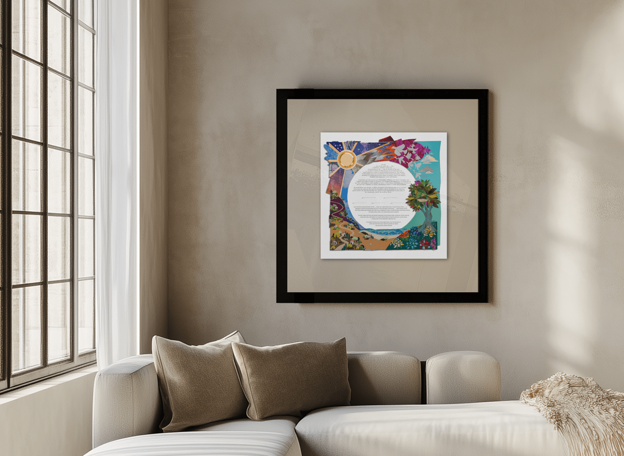 
Modern Ketubah- Peace Love Light Shop
