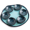 Blue Ceramic Seder Plate, Israel Museum Collection - Peace Love Light Shop