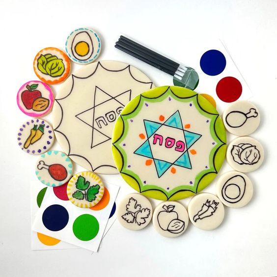 Marzipan Paint Your Own Seder Plate- Peace Love Light Shop
