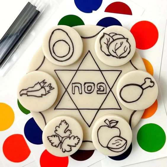 Marzipan Paint Your Own Seder Plate- Peace Love Light Shop