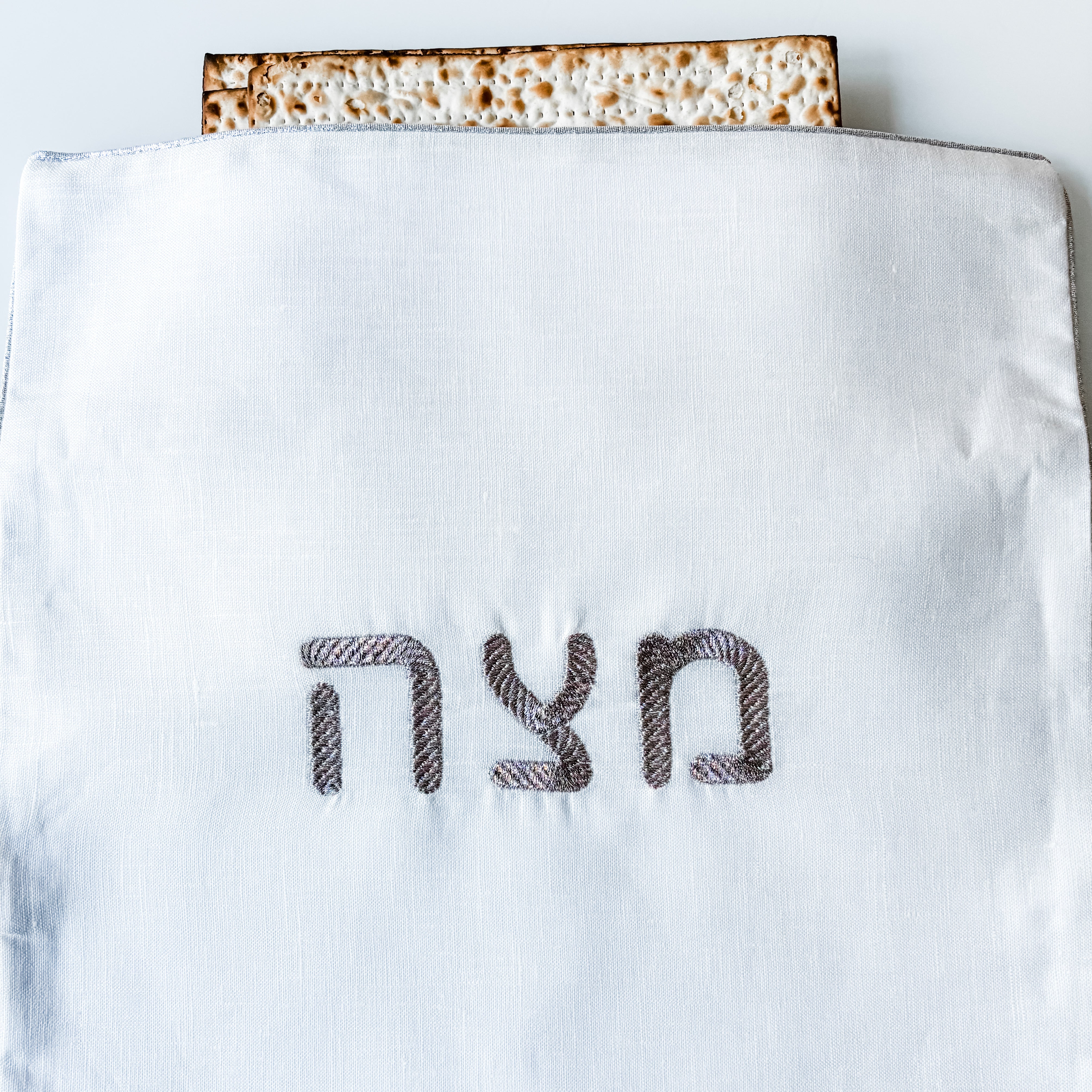 Passover modern embroidered matzah cover- Peace Love Light Shop
