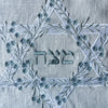 Matzah cover, Embroidered linen- Peace Love Light Shop