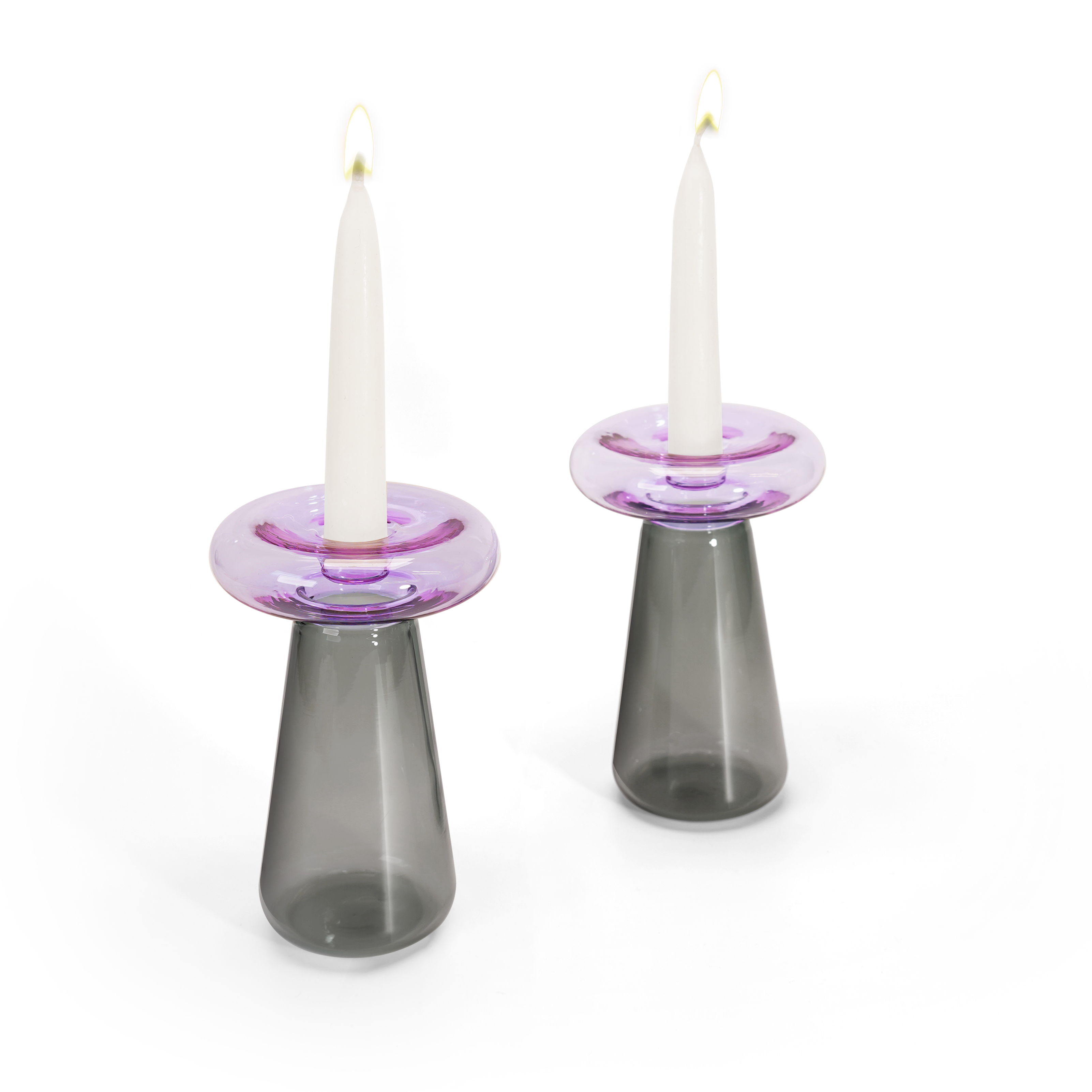 Shabbat Glass Candle Holders- Peace Love Light Shop