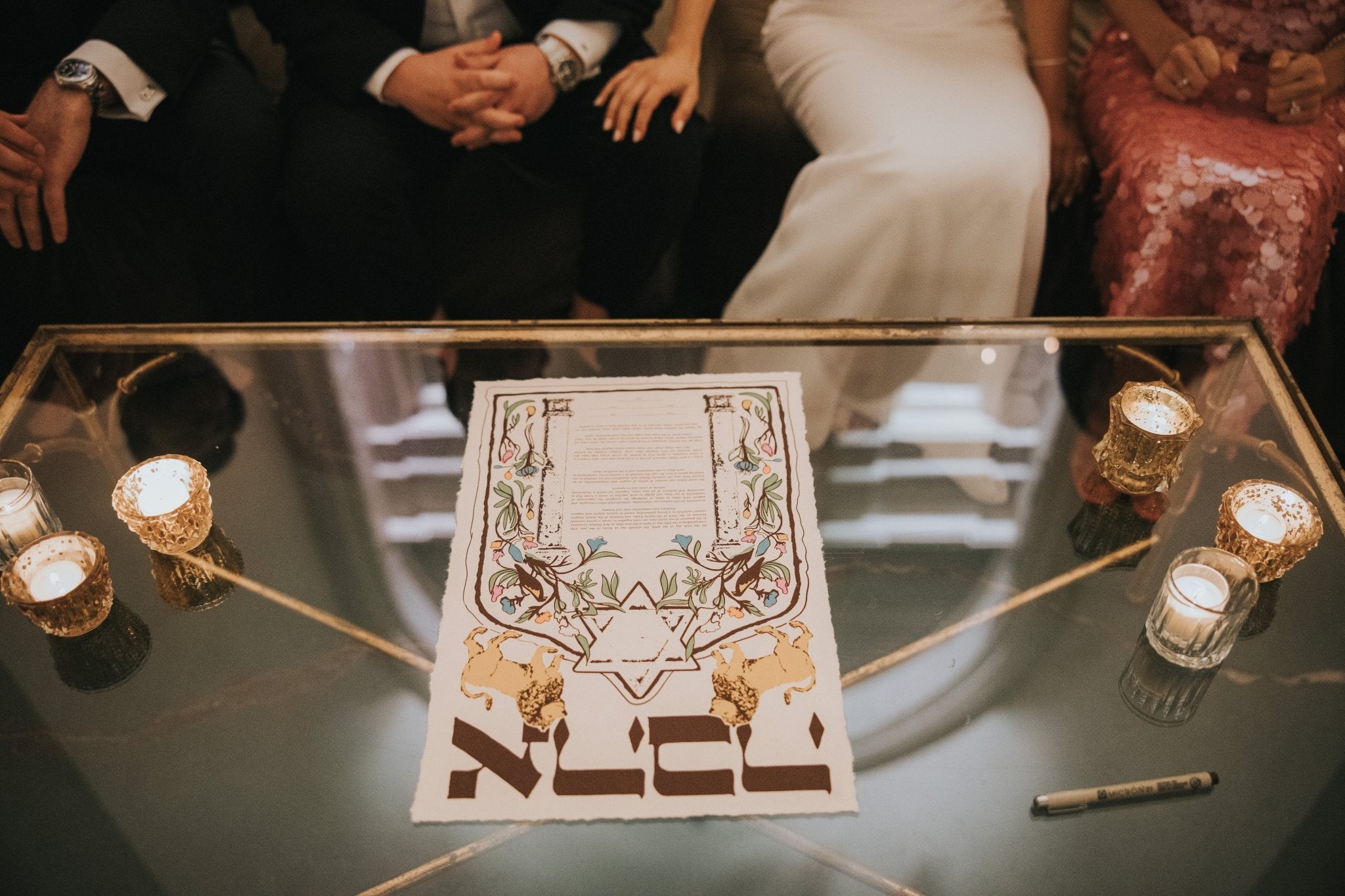 Modern Ketubah- Peace Love Light Shop