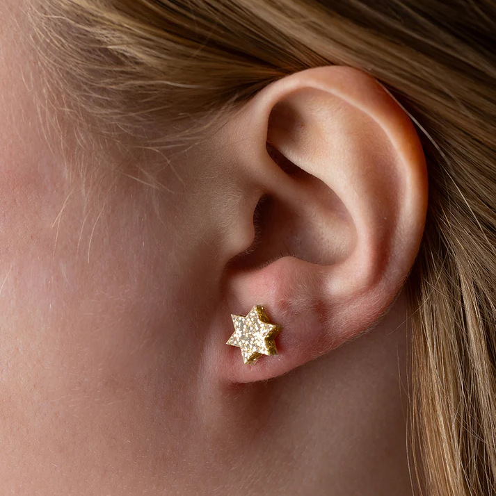 Ariel Tidhar mini magen, star of David earrings- Peace Love Light Shop