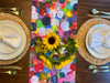 Rosh Hashanah colorful patterned table runner-Peace Love Light Shop