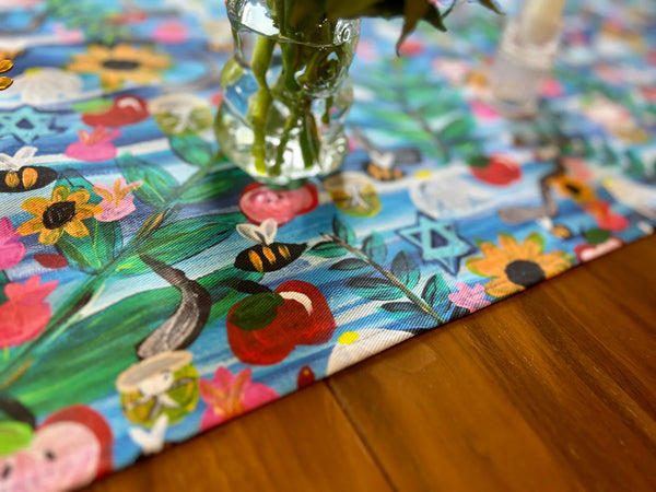 Rosh Hashanah Colorful Table Runner- Peace Love Light Shop