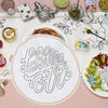 Modern round challah cover- Peace Love Light Shop