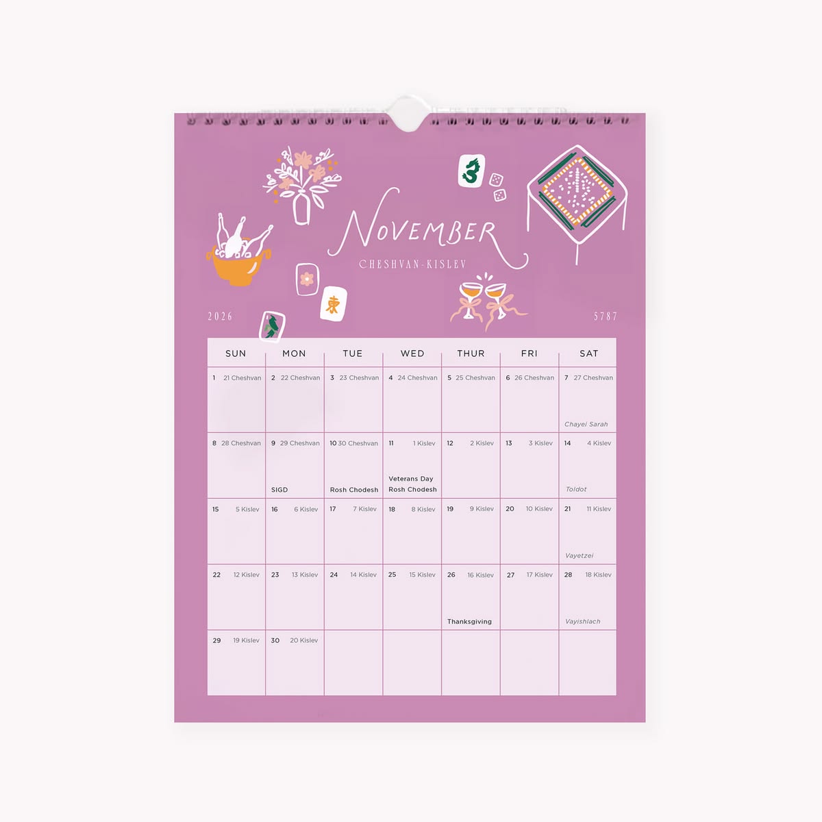 Jewish New Year Calendar - 5787 , Peace Love Light Shop