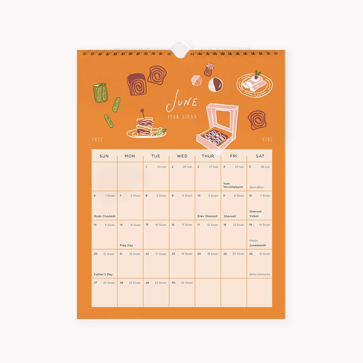 Jewish New Year Calendar - 5787 , Peace Love Light Shop