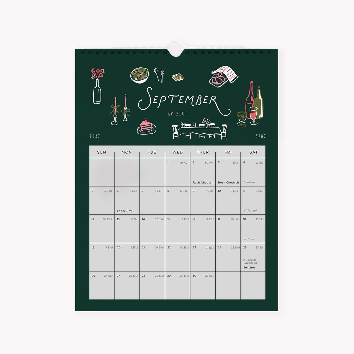 Jewish New Year Calendar - 5787 , Peace Love Light Shop