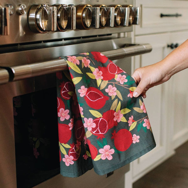 Pomegranate tea towel, autumn gift, Rosh Hashanah- Peace Love Light Shop