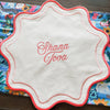Rosh Hashanah Modern Challah Cover, Scalloped Edge- Peace Love Light Shop