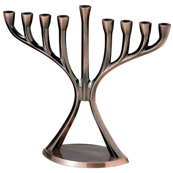 Menorah Modern Aluminum, Antique Copper - Peace Love Light Shop