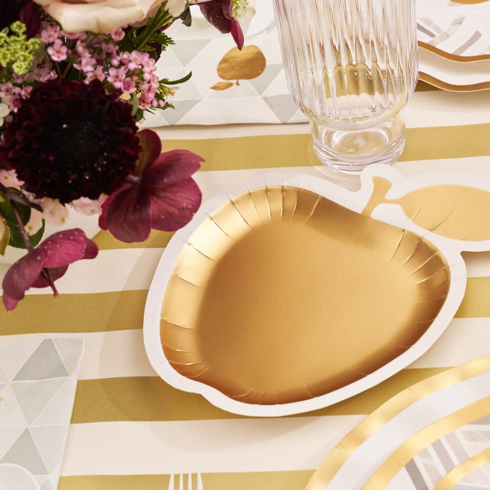 Rosh Hashanah Golden Apple Plates- Peace Love Light Shop