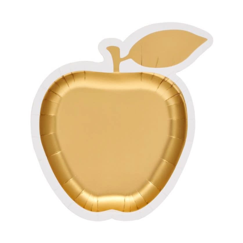Rosh Hashanah Golden Apple Plate- Peace Love Light Shop