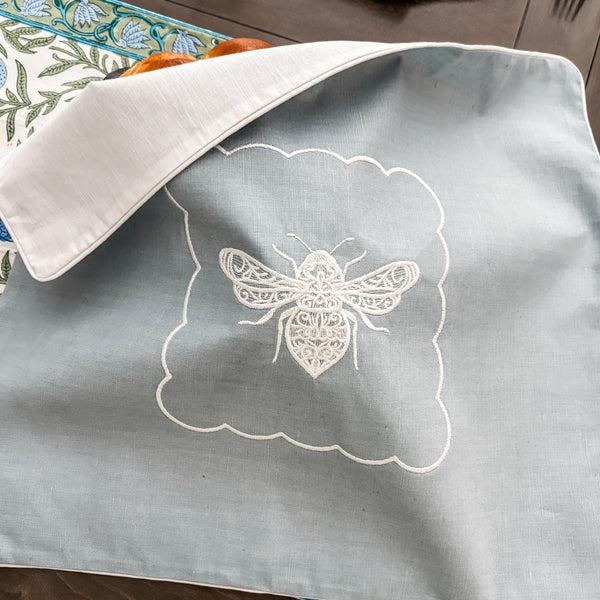 Rosh Hashanah Challah Cover, Pale Blue- Peace Love Light Shop