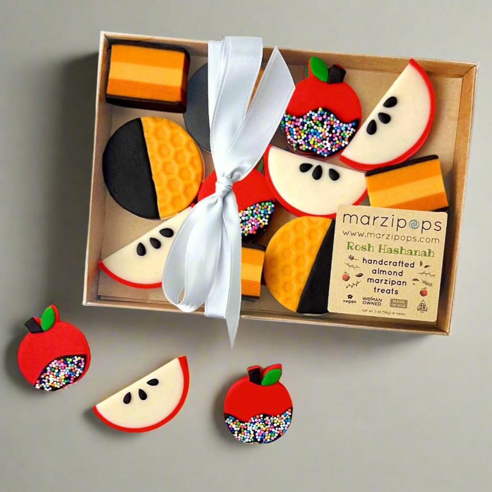 Rosh Hashanah marzipan cookie box- Peace Love Light Shop