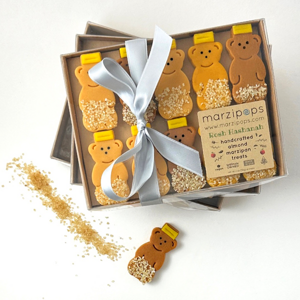 Rosh Hashanah Marzipan Honey Bears, Hostess Gift- Peace Love Light Shop