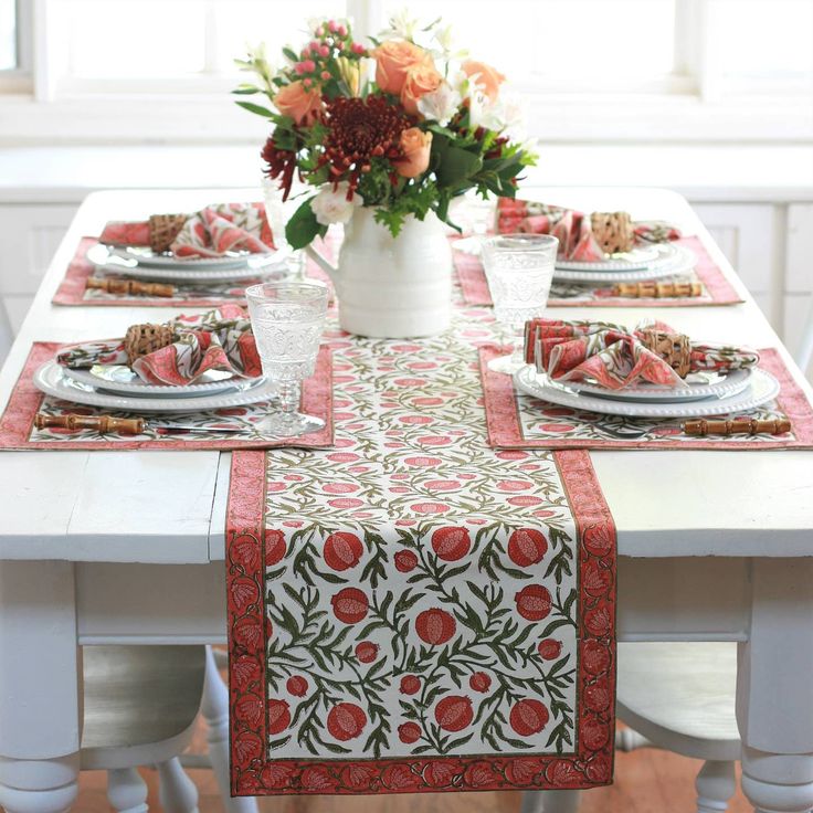 Rosh Hashanah pomegranate runner- Peace Love Light Shop