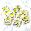 White marzipan with 'Happy Sukkot' text and lulav designs- Peace Love Light Shop