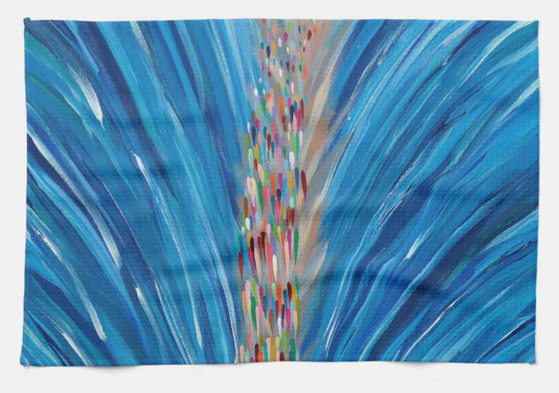 Passover Red Sea Tea Towel- Peace Love Light Shop