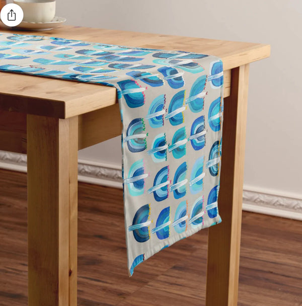 Arielle Zorger Designs Modern Hanukkah Table Runner- Peace Love Light Shop
