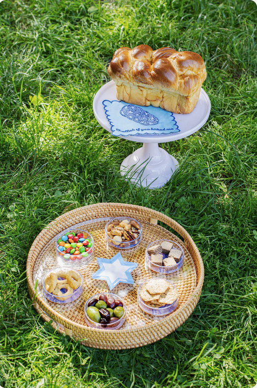 Modern Seder Plate- Lavender Swirl, Peace Love Light Shop