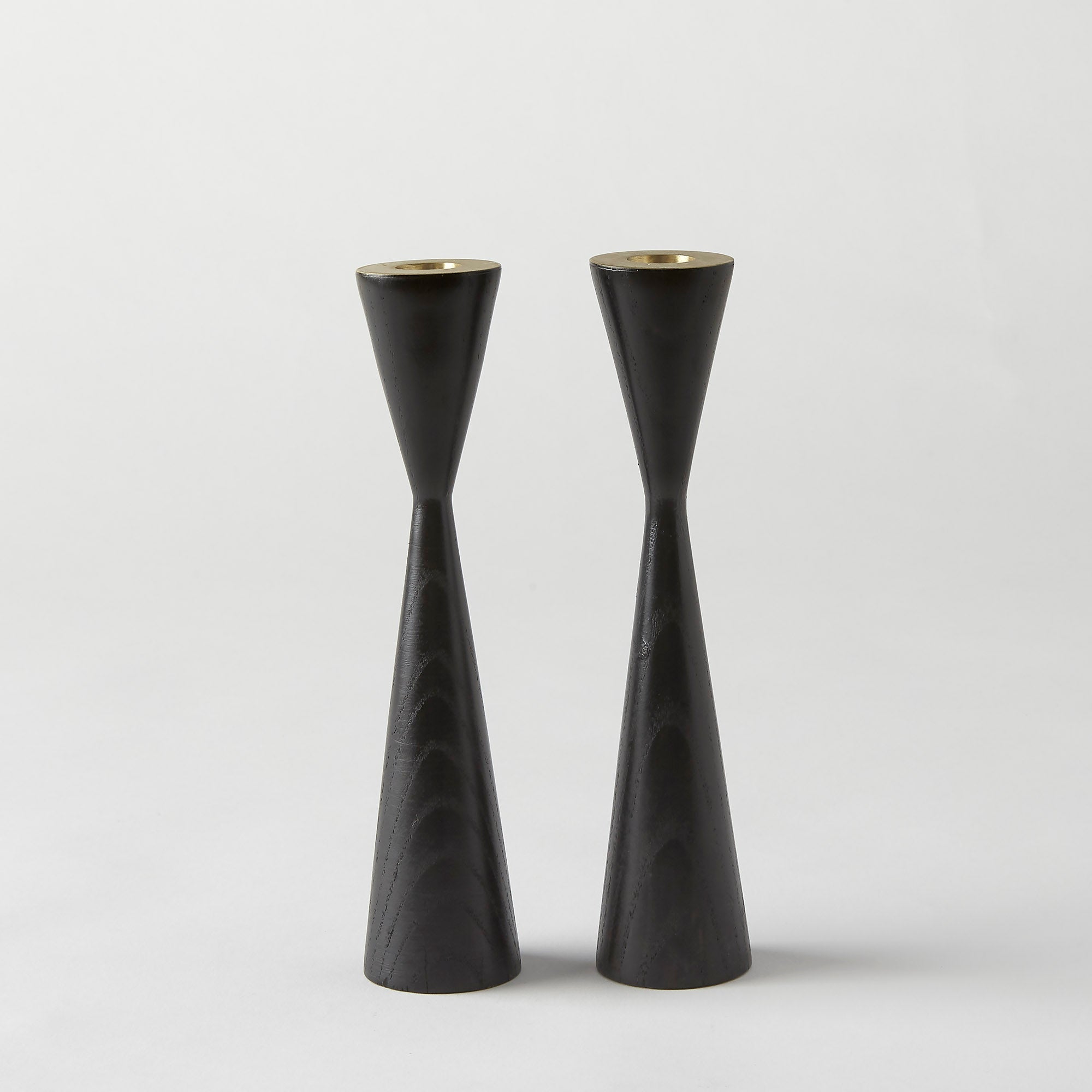 Shabbat Wood & Brass Candle Holders- Peace Love Light Shop