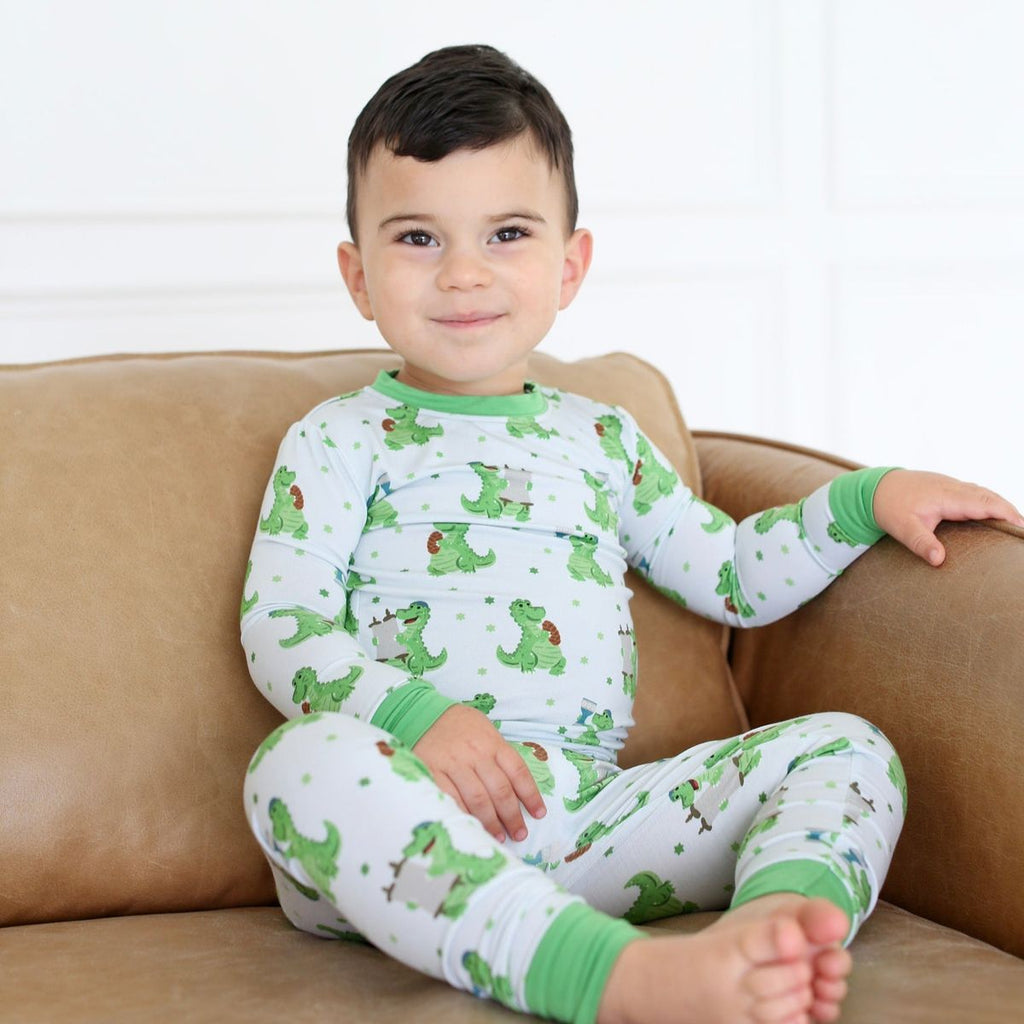 Shiloh & Kate Dinosaur Shabbat Bamboo Pajamas- Peace Love Light Shop