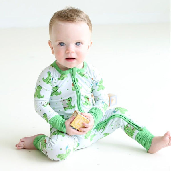Shiloh & Kate Dinosaur Shabbat Bamboo Pajamas- Peace Love Light Shop