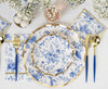 Modern Plastic cutlery, Blue & Gold- Peace Love Light Shop