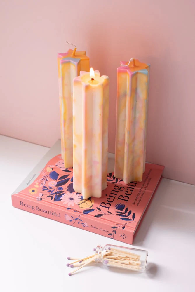 Tie-Dye Star Pillar- Peace Love Light Shop