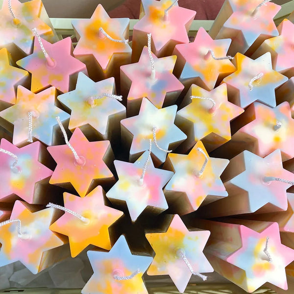 Tie-Dye Star Pillar- Peace Love Light Shop
