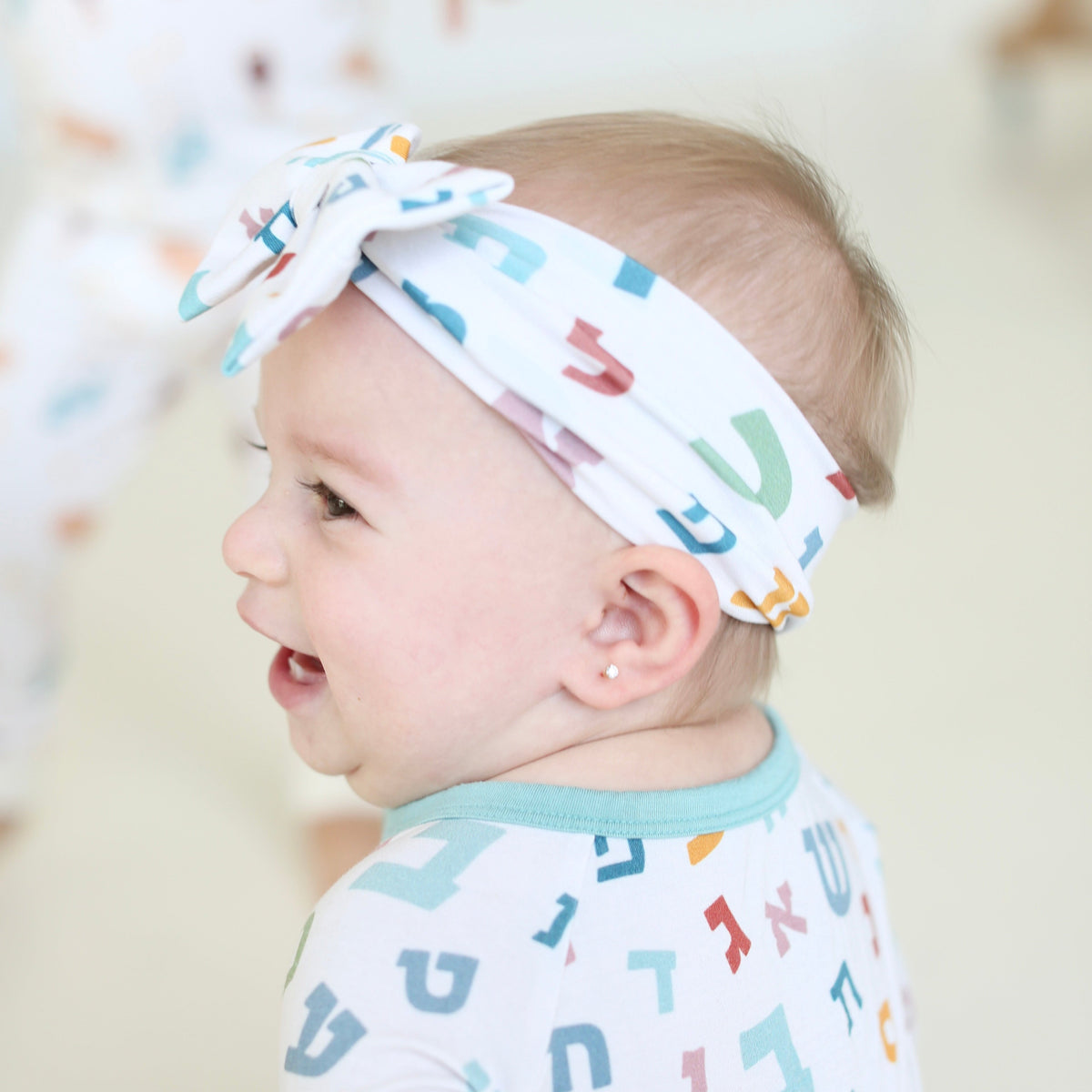 Hebrew Alphabet Pajamas- Baby- Peace Love Light Shop