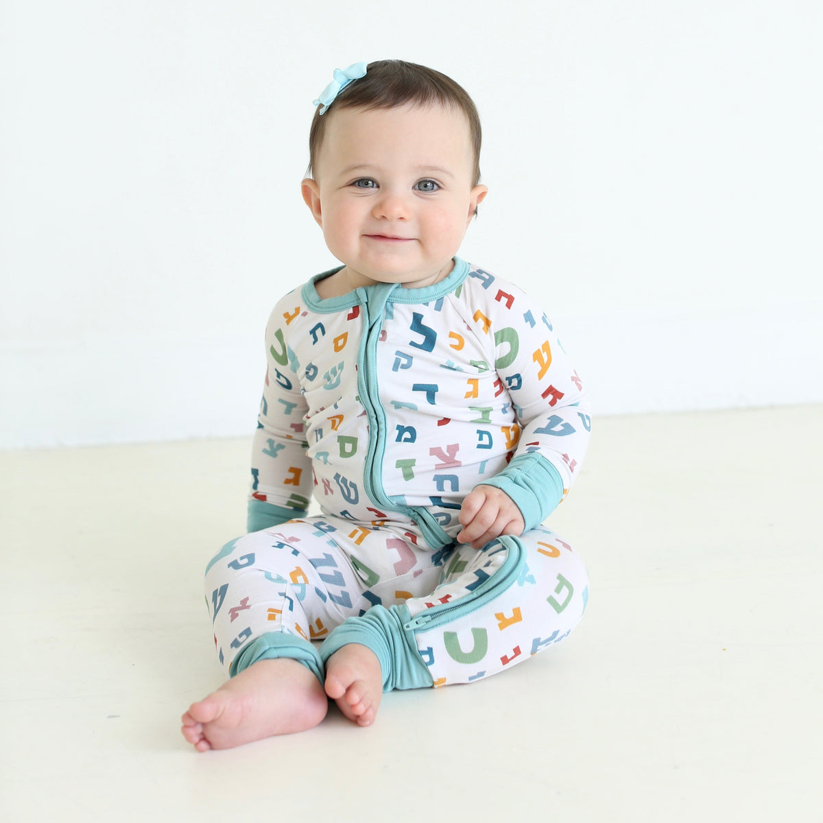 Hebrew Alphabet Pajamas- Baby- Peace Love Light Shop