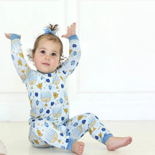 Shiloh & Kate Hanukkah bamboo pajamas- Peace Love Light Shop